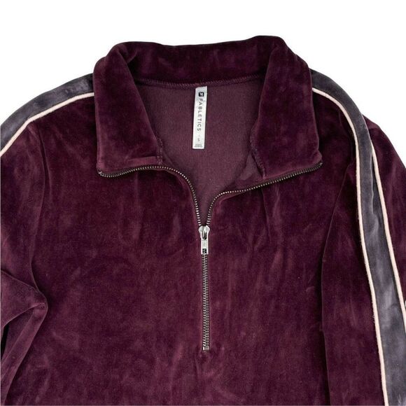 Fabletics Britt Velour Half Zip Pullover - Picture 7 of 8